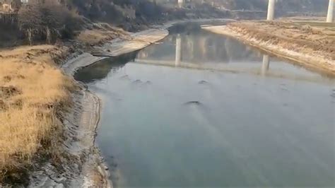 泾河一水段被污染变黑水河：水中煤渣清晰可见环保单位已前往处理_腾讯视频