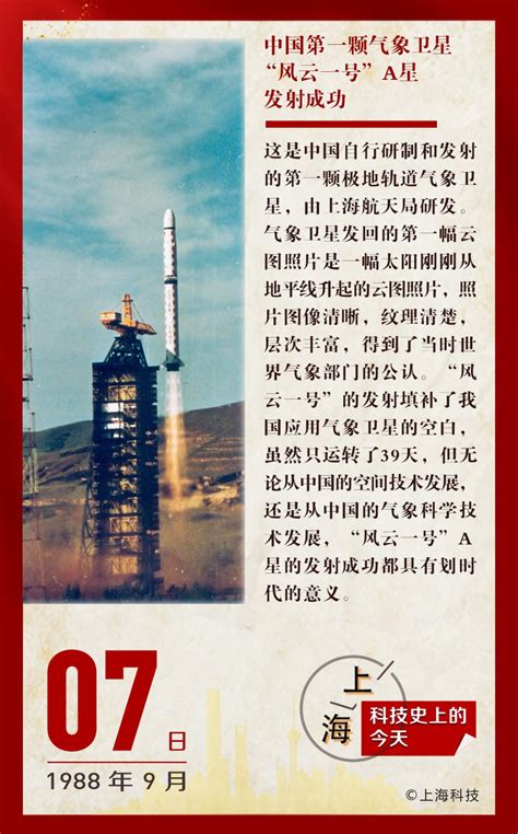 1988年的今天，中国第一颗气象卫星“风云一号”A星发射 | 回眸上海科技_澎湃号·政务_澎湃新闻-The Paper