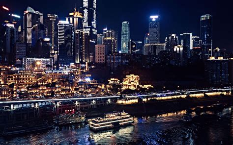 Beautiful Night View Of Yuzhong District Chongqing Picture And HD ...