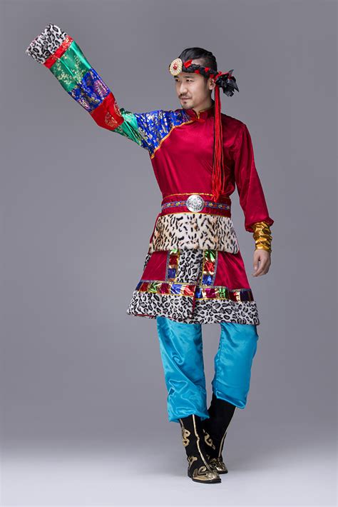 霸气的蒙古族男装表演服，蒙古袍少数民族服装_民族服装_中国古风图片大全_古风家