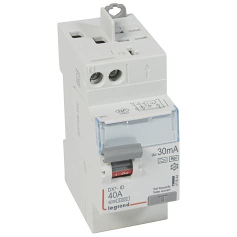 Inter diff DX³-ID - vis/auto - 2P - 230V~ - 40A -type Hpi- 30mA...