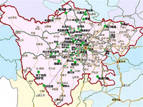 四川景点分布地图图片