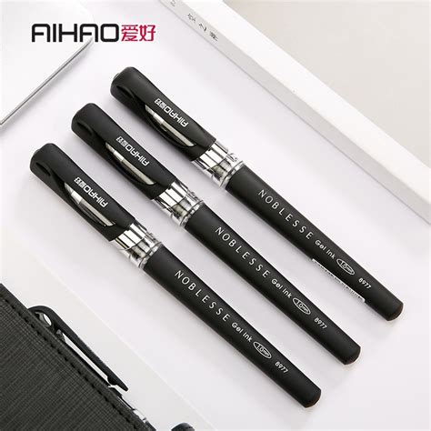 AIHAO Brand 1.0 mm Permanent Ink Black ABS Frosted Gel Pen Refill ...