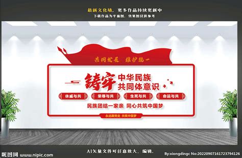 铸牢中华民族共同体意识设计图__广告设计_广告设计_设计图库_昵图网nipic.com