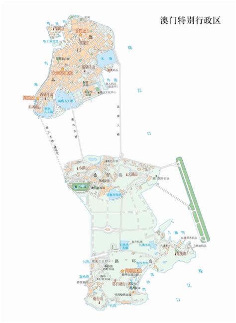 澳门特别行政区政区地图 - 澳门地图 - 地理教师网
