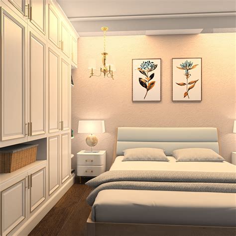 欧式小轻奢，优雅美卧室 - 每平每屋AI小编设计效果图 - 每平每屋·设计家