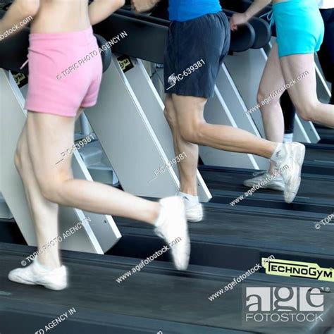 People Exercising in Gym, Korea, Stock Photo, Picture And Rights ...