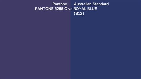Pantone 5265 C vs Australian Standard ROYAL BLUE (B12) side by side ...