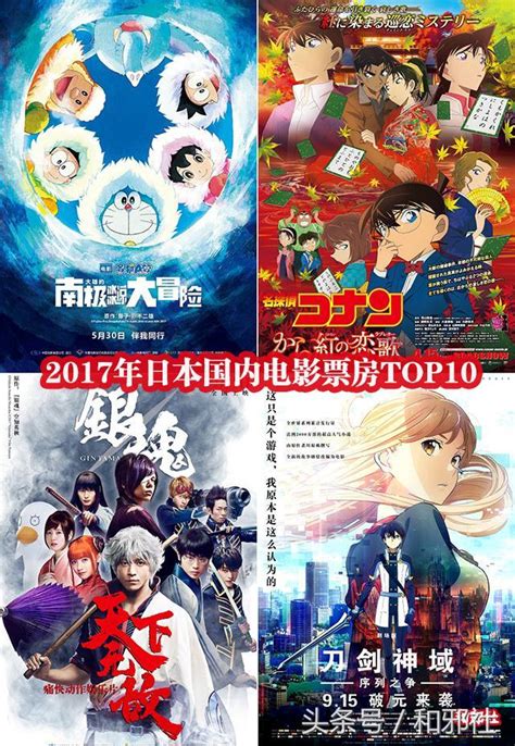 2017年日本国内电影票房TOP10 六部电影是动画