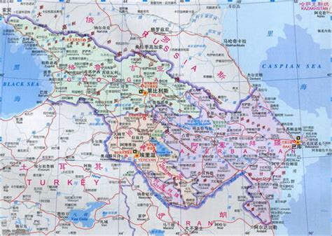 阿塞拜疆地图地形版 - 阿塞拜疆地图 - 地理教师网