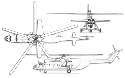 直升机三视图及相关参数——Sikorsky