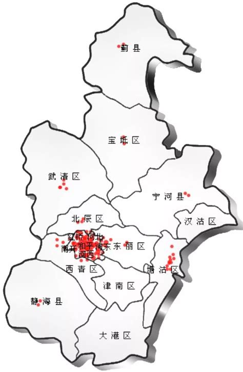 天津地图简图 - 天津市地图 - 地理教师网