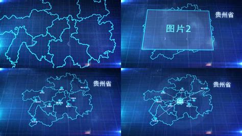 贵州六盘水市蓝色科技感定位地图_1920X1080_高清视频素材下载(编号:8029393)_影视包装_光厂(VJ师网) www.vjshi.com