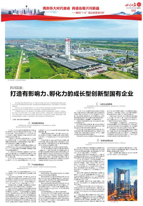 四川发展：打造有影响力、孵化力的成长型创新型国有企业---四川日报电子版
