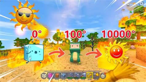 迷你世界：提升你的温度！开局冰块能黏生物，最终变万度太阳神？