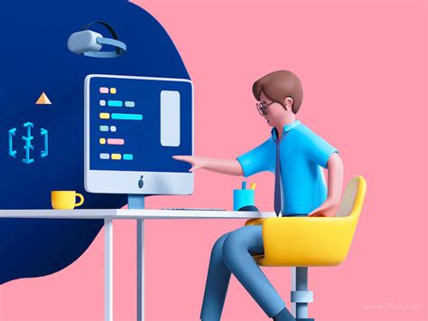 网页设计3D图标插画 Web Design 3D Illustration – 设计小咖