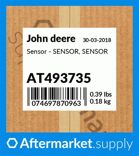 AT493735 - Sensor - SENSOR, SENSOR (AT493735) fits John Deere | Price: $135