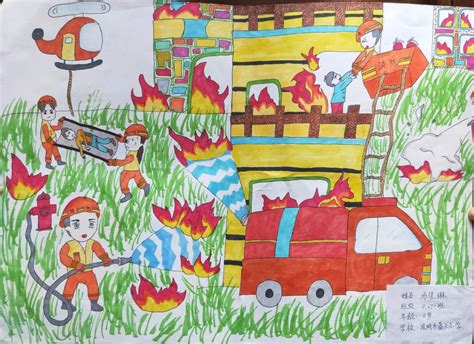 消防安全主题绘画，漫画、手绘、儿童画、手… - 堆糖，美图壁纸兴趣社区