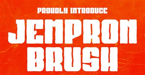Jempron Brush, Fonts - Envato Elements