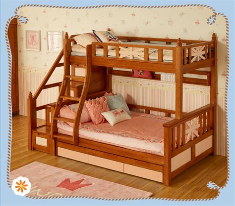 子母床实木双层床高低上下母子床简约现代实木儿童床松木上下铺-阿里巴巴