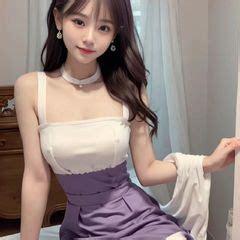 黄色美女照片图片