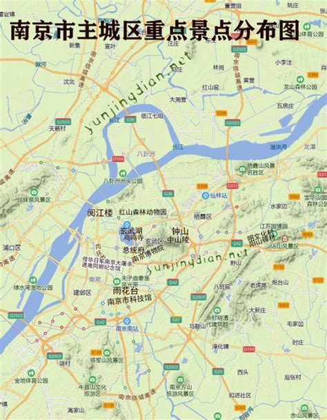南京旅游地图图片
