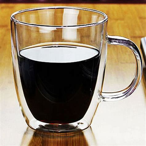 双层耐热玻璃咖啡杯跨境隔热玻璃杯加厚透明茶杯果汁杯带把马克杯-阿里巴巴