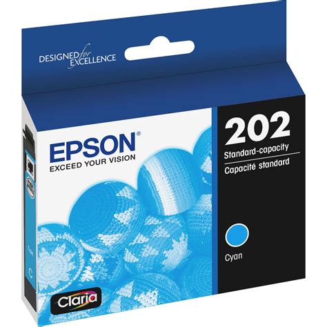 Epson 202 Standard-capacity Cyan Ink Cartridge works with WF-2860 and ...