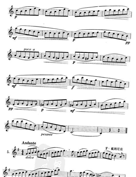 单簧管练习曲21首_单簧管乐谱