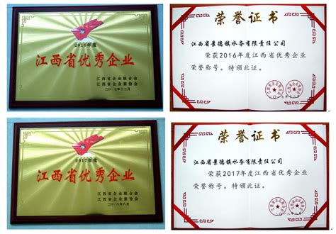 景德镇水务公司喜获“江西省优秀企业”称号