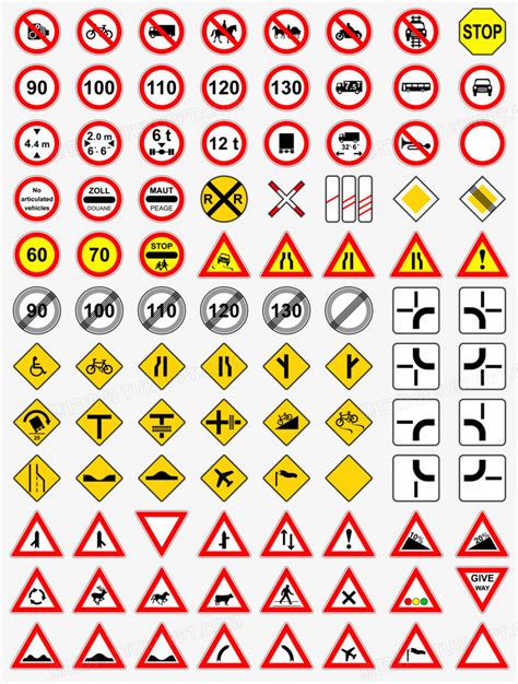交通道路指示标志AI素材免费下载_红动网