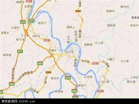 内江市地图 - 内江市卫星地图 - 内江市高清航拍地图