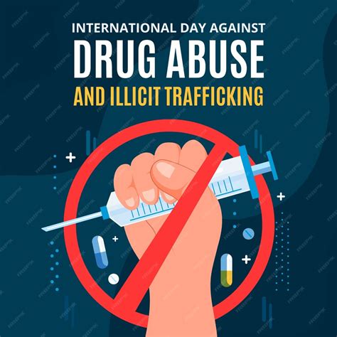 Плоский международный день борьбы со злоупотреблением наркотиками и ...