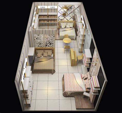 40平方家纺门面方案-室内外设计工作室