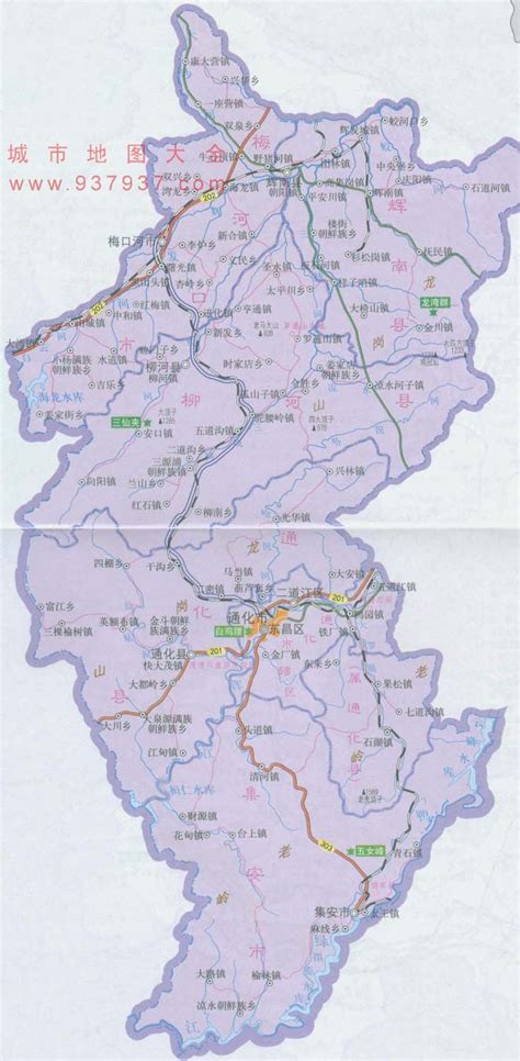 通化市地图高清,通化市市区地图,吉林省地图_大山谷图库