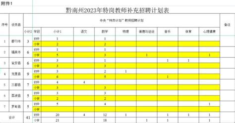 黔南州2023年“特岗计划”补充招聘公告 - [www.gzdysx.com] - 贵州163网