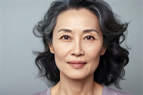 Premium AI Image | Asian beautiful gorgeous 50s mid aged mature woman ...
