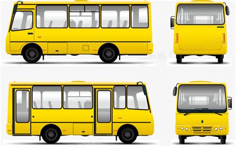 视角的黄色公交车免费下载图片免费下载_PNG素材_编号1kxilw5dz_图精灵