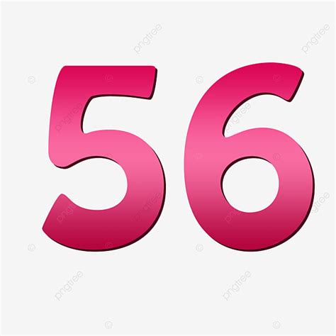 Number 56, 56, Number, Arractive Number PNG Transparent Clipart Image and PSD File for Free Download