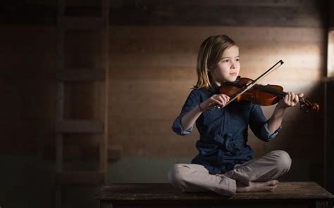 女孩,小提琴,音乐,高清图片,音乐-纯色壁纸
