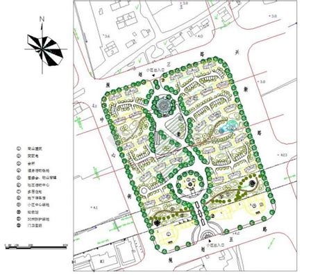 某地小型金山小区规划平面设计图（含表格）_住宅小区_土木在线