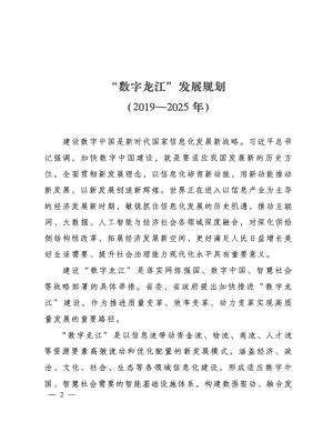 “数字龙江”发展规划方案（2019-2025年）（76页）.pdf_地产文库