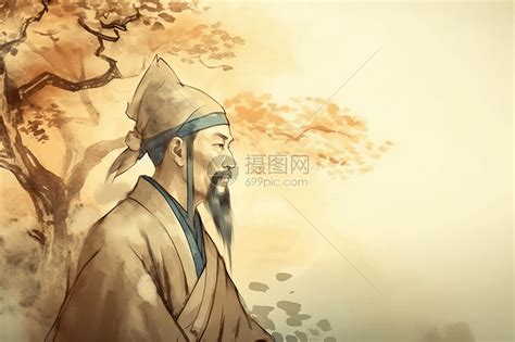 才华横溢的唐代诗人插画图片下载-正版图片600110678-摄图网