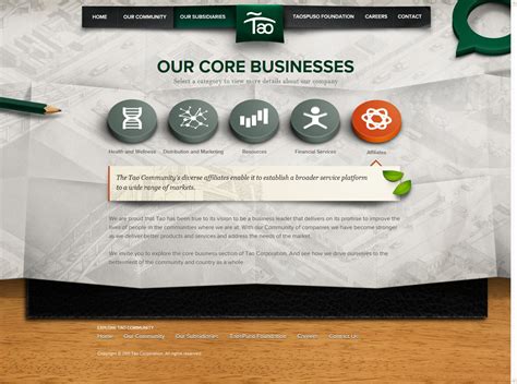 TAO community三维页面公司网站网页设计欣赏