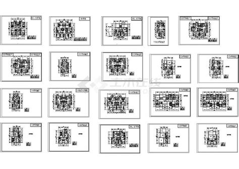 多层住宅20种户型设计cad图（标注详细）_住宅小区_土木在线