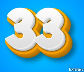 33 Text Effect and Logo Design Number