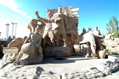 【霍去病】甘肃酒泉霍去病公园大型群雕——大漠魂-玉海雕塑