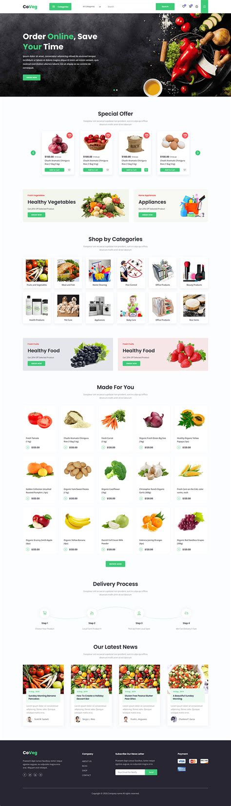 果蔬农产品在线商城模板 有机蔬菜html模版下载