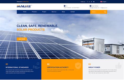 SUNLIKE-光伏外贸网站设计_外贸网站建设案例_无锡商之道网络科技有限公司