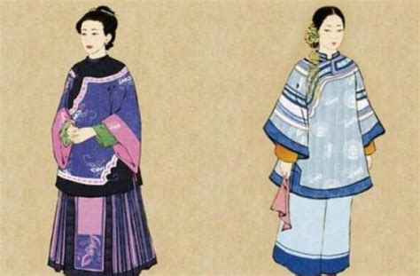 清朝服饰女装图片 清代满族贵族穿朝褂画像╭★肉丁网